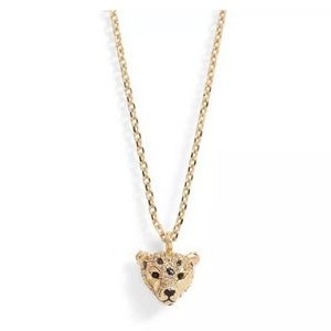 KATE SPADE Run Wild Cheetah Mini Pendant Necklace.